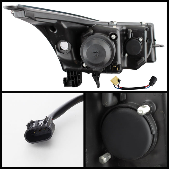 Spyder Auto 5074164 DRL Projector Headlights; Light Tube; High H1/Low H7 Bulbs Included; Black; - Truck Part Superstore