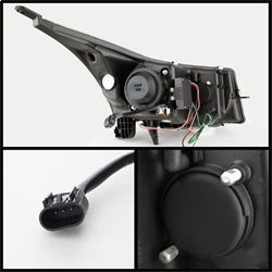 Spyder Auto 5074171 DRL Projector Headlights; Light Tube; High H1/Low H7 Bulbs Included; Chrome; - Truck Part Superstore