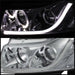 Spyder Auto 5074171 DRL Projector Headlights; Light Tube; High H1/Low H7 Bulbs Included; Chrome; - Truck Part Superstore
