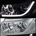 Spyder Auto 5074171 DRL Projector Headlights; Light Tube; High H1/Low H7 Bulbs Included; Chrome; - Truck Part Superstore