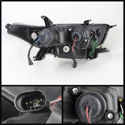 Spyder Auto 5075055 DRL LED Projector Headlights; High H1/Low H7 Bulbs Included; 3D; Black; - Truck Part Superstore