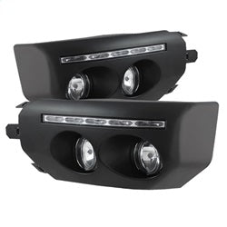 Spyder Auto 5075161 Fog Lights; Bulbs Included; Pair; /LED Daytime Running Lights; w/Switch; Black; - Truck Part Superstore