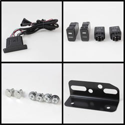 Spyder Auto 5075161 Fog Lights; Bulbs Included; Pair; /LED Daytime Running Lights; w/Switch; Black; - Truck Part Superstore