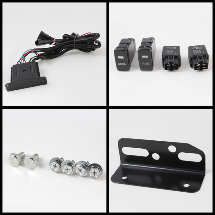 Spyder Auto 5075161 Fog Lights; Bulbs Included; Pair; /LED Daytime Running Lights; w/Switch; Black; - Truck Part Superstore