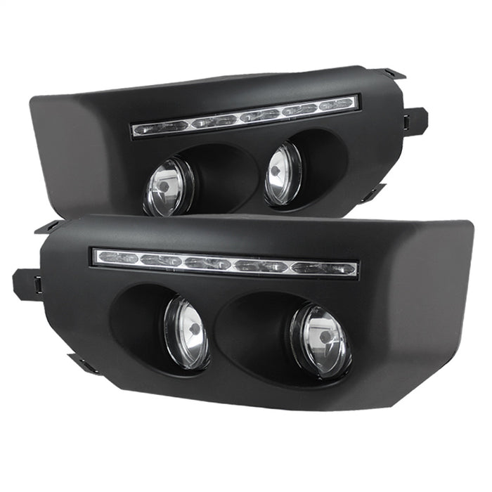 Spyder Auto 5075161 Fog Lights; Bulbs Included; Pair; /LED Daytime Running Lights; w/Switch; Black; - Truck Part Superstore