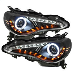 Spyder Auto 5075383 CCFL Halo DRL LED Projector Headlights; Pair; Black; - Truck Part Superstore
