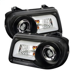 Spyder Auto 5075659 LED Projector Headlights; DRL; High H1 Included; Low 9006 Not Included; Black; - Truck Part Superstore