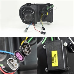 Spyder Auto 5075659 LED Projector Headlights; DRL; High H1 Included; Low 9006 Not Included; Black; - Truck Part Superstore
