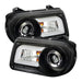 Spyder Auto 5075659 LED Projector Headlights; DRL; High H1 Included; Low 9006 Not Included; Black; - Truck Part Superstore