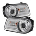 Spyder Auto 5075666 LED Projector Headlights; DRL; High H1 Included; Low 9006 Not Included; Chrome; - Truck Part Superstore