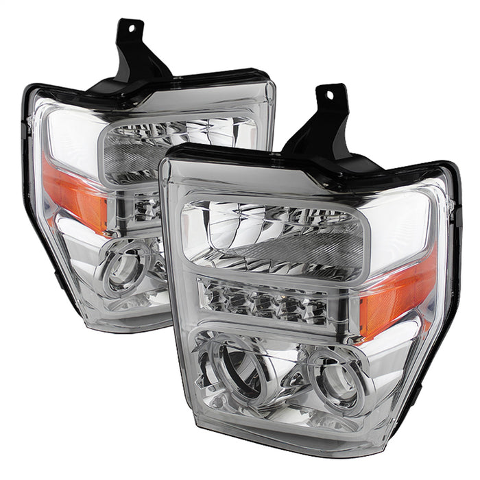 Spyder Auto 5076274 XTune Halo Projector Headlights; LED; Chrome; - Truck Part Superstore