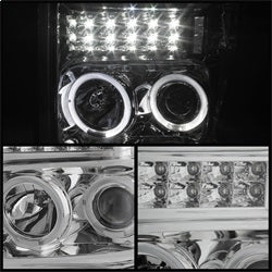 Spyder Auto 5076274 XTune Halo Projector Headlights; LED; Chrome; - Truck Part Superstore