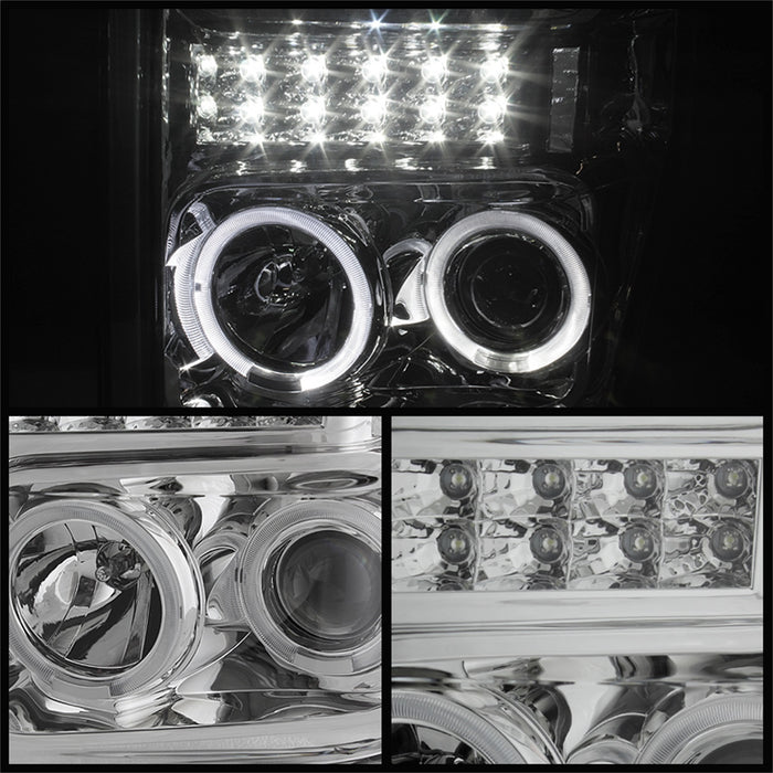 Spyder Auto 5076274 XTune Halo Projector Headlights; LED; Chrome; - Truck Part Superstore