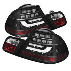 Spyder Auto 5076564 Light Bar Style LED Tail Lights; Uses Stock Bulbs; Pair; Black; - Truck Part Superstore