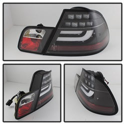 Spyder Auto 5076564 Light Bar Style LED Tail Lights; Uses Stock Bulbs; Pair; Black; - Truck Part Superstore