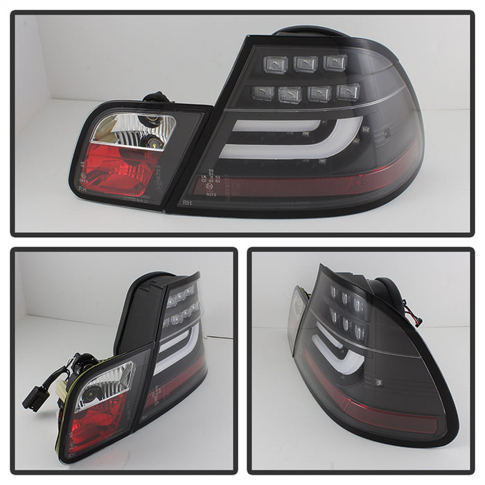 Spyder Auto 5076564 Light Bar Style LED Tail Lights; Uses Stock Bulbs; Pair; Black; - Truck Part Superstore