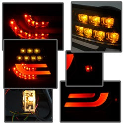 Spyder Auto 5076564 Light Bar Style LED Tail Lights; Uses Stock Bulbs; Pair; Black; - Truck Part Superstore
