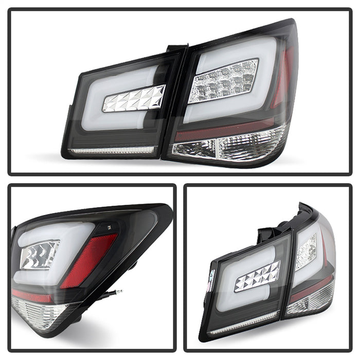 Spyder Auto 5076595 Light Bar LED Tail Lights; Black; - Truck Part Superstore