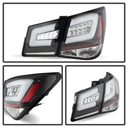Spyder Auto 5076595 Light Bar LED Tail Lights; Black; - Truck Part Superstore