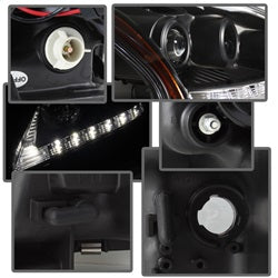 Spyder Auto 5076779 DRL LED Projector Headlights - Truck Part Superstore