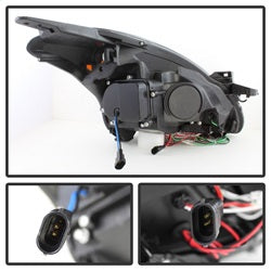 Spyder Auto 5076830 Halo DRL LED Projector Headlight; Light Tube; Black; - Truck Part Superstore