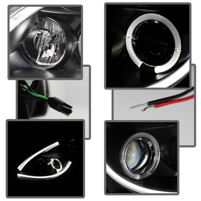 Spyder Auto 5076830 Halo DRL LED Projector Headlight; Light Tube; Black; - Truck Part Superstore