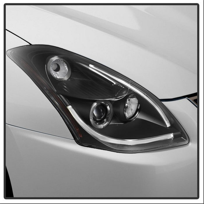 Spyder Auto 5076830 Halo DRL LED Projector Headlight; Light Tube; Black; - Truck Part Superstore