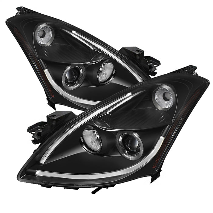 Spyder Auto 5076830 Halo DRL LED Projector Headlight; Light Tube; Black; - Truck Part Superstore