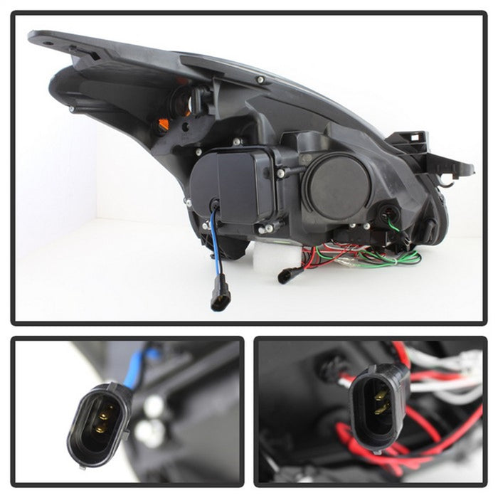 Spyder Auto 5076854 Halo DRL LED Projector Headlight; Light Tube; Smoke; - Truck Part Superstore