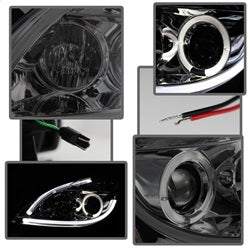Spyder Auto 5076854 Halo DRL LED Projector Headlight; Light Tube; Smoke; - Truck Part Superstore