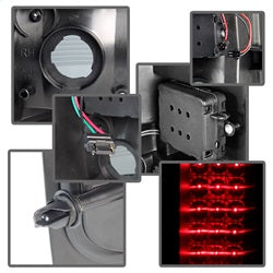 Spyder Auto 5077493 XTune LED Tail Lights; Does Not Fit Model w/Reverse Bulb 921; Black Smoke; - Truck Part Superstore