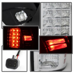 Spyder Auto 5077523 LED Tail Lights; LED Model Only; Not Compatible w/Incandescent Model; Chrome; - Truck Part Superstore