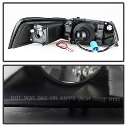 Spyder Auto 5078469 Halo LED Projector Headlights; High H1/Low H1 Bulbs Included; Black Smoke; - Truck Part Superstore
