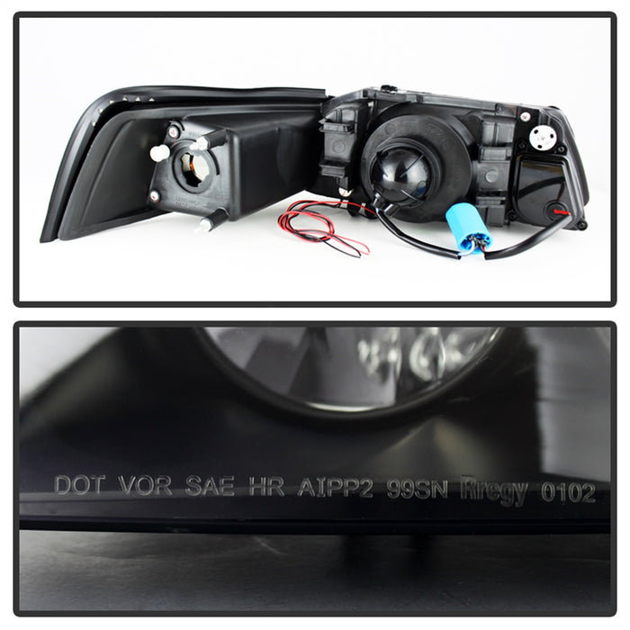 Spyder Auto 5078469 Halo LED Projector Headlights; High H1/Low H1 Bulbs Included; Black Smoke; - Truck Part Superstore