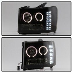 Spyder Auto 5078506 Halo LED Projector Headlights - Truck Part Superstore