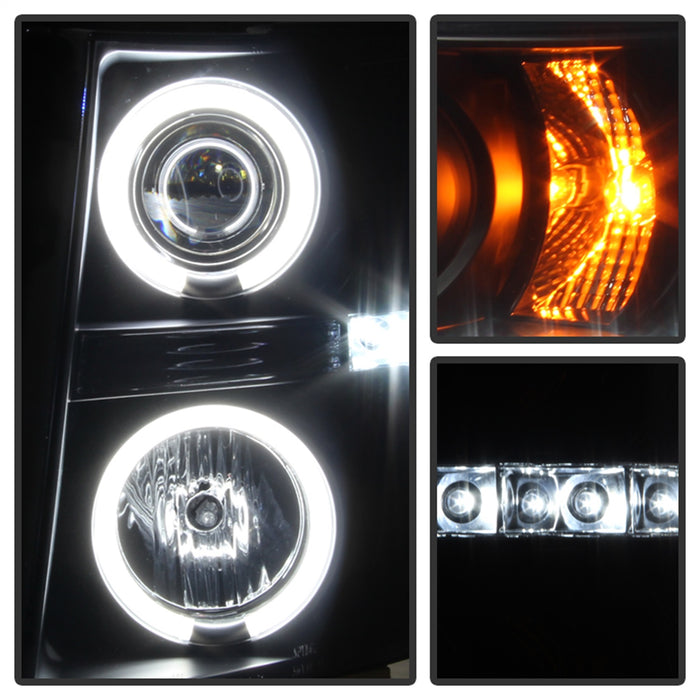 Spyder Auto 5078735 CCFL Halo LED Projector Headlights - Truck Part Superstore