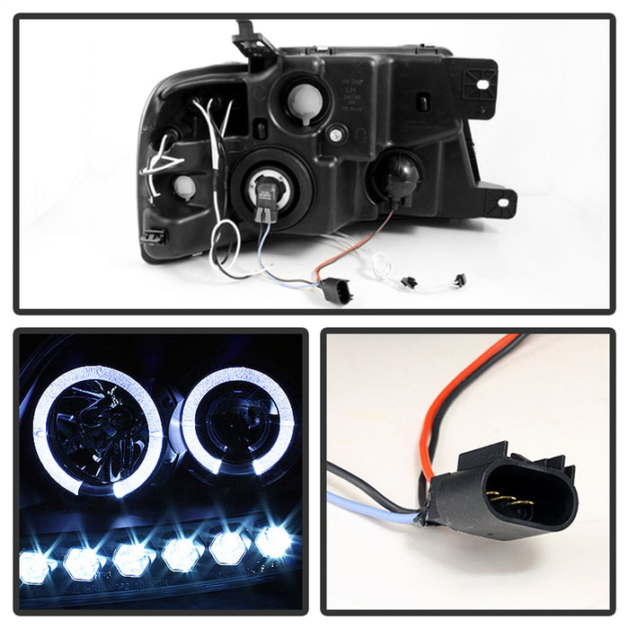 Spyder Auto 5078834 CCFL Halo LED Projector Headlights - Truck Part Superstore