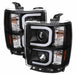Spyder Auto 5079473 Projector Headlights; Light Bar DRL; High H1/Low H7 Bulbs Included; Black; - Truck Part Superstore