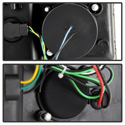Spyder Auto 5079473 Projector Headlights; Light Bar DRL; High H1/Low H7 Bulbs Included; Black; - Truck Part Superstore