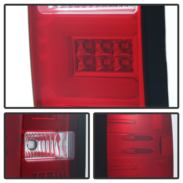 Spyder Auto 5080011 Light Bar LED Tail Lights; Red Clear; - Truck Part Superstore