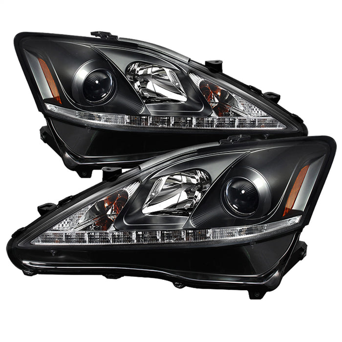 Spyder Auto 5080059 DRL Projector Headlights; Black; - Truck Part Superstore
