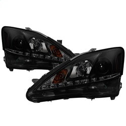 Spyder Auto 5080073 DRL Projector Headlights; Black Smoke; - Truck Part Superstore