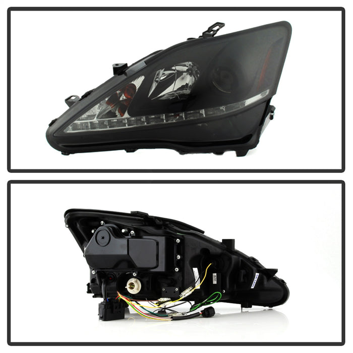 Spyder Auto 5080073 DRL Projector Headlights; Black Smoke; - Truck Part Superstore