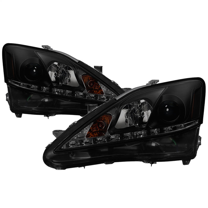 Spyder Auto 5080073 DRL Projector Headlights; Black Smoke; - Truck Part Superstore