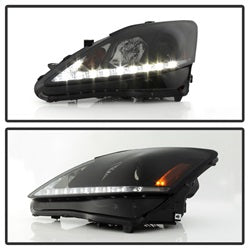 Spyder Auto 5080073 DRL Projector Headlights; Black Smoke; - Truck Part Superstore
