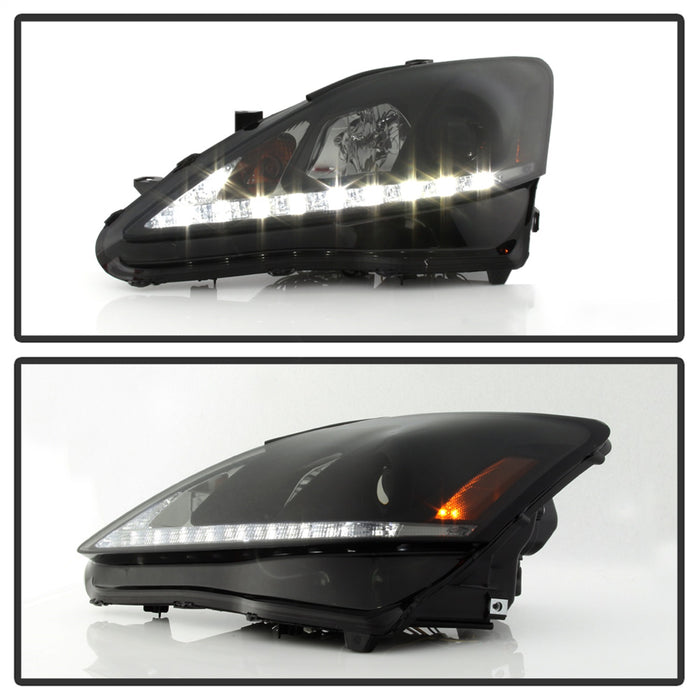 Spyder Auto 5080073 DRL Projector Headlights; Black Smoke; - Truck Part Superstore