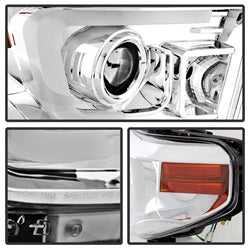 Spyder Auto 5080141 Projector Headlights; Light Bar DRL; Chrome; - Truck Part Superstore