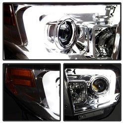 Spyder Auto 5080141 Projector Headlights; Light Bar DRL; Chrome; - Truck Part Superstore