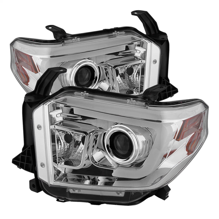 Spyder Auto 5080141 Projector Headlights; Light Bar DRL; Chrome; - Truck Part Superstore