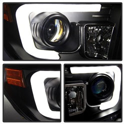 Spyder Auto 5080158 Projector Headlights; Light Bar DRL; Black; - Truck Part Superstore